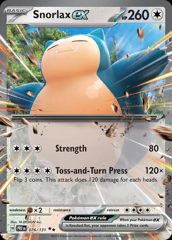 Snorlax ex (Prismatic Evolution Stamped)