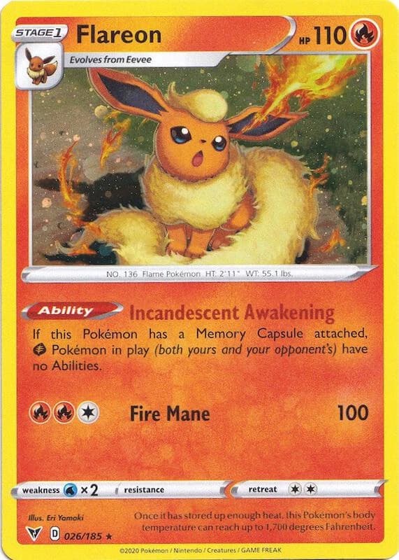 Flareon - 026/185 (Cosmos Holo)